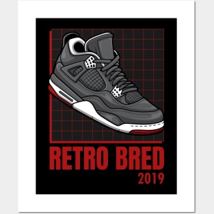 AJ 4 Retro Bredd Sneaker Posters and Art